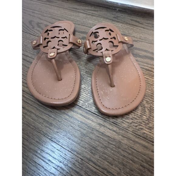 Tory Burch Miller Sandals Tan Size 8.5 Retail $200 - Picture 10 of 10